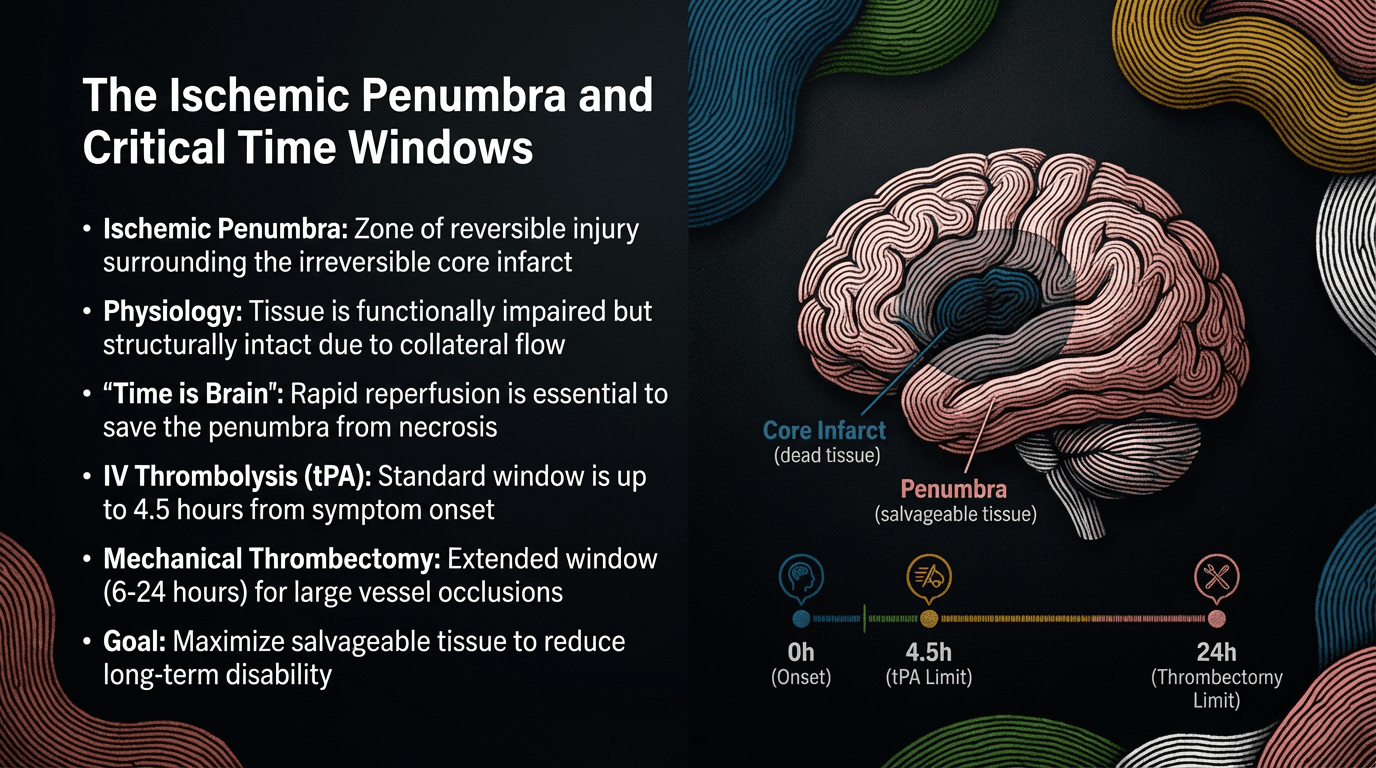 The Ischemic Penumbra and Critical Time Windows