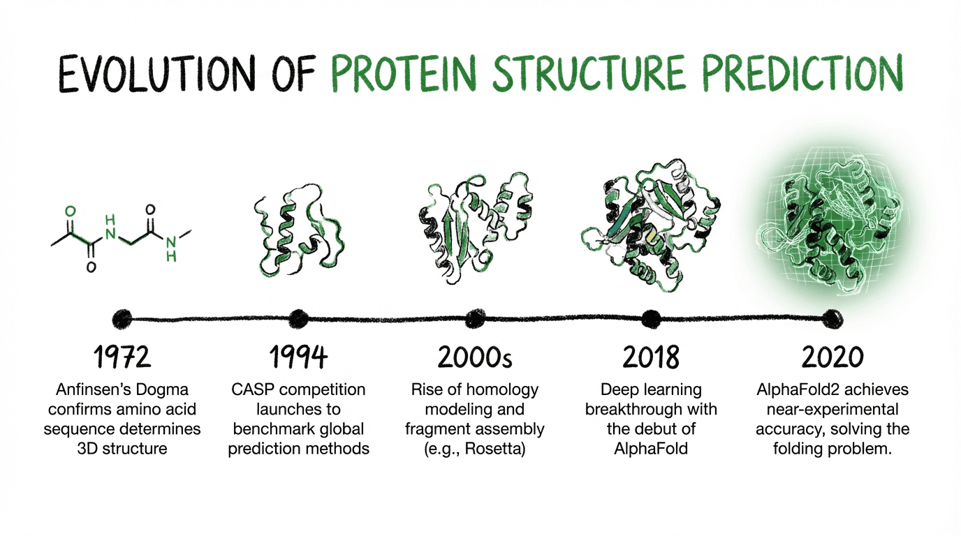 Evolution of Protein Structure Prediction