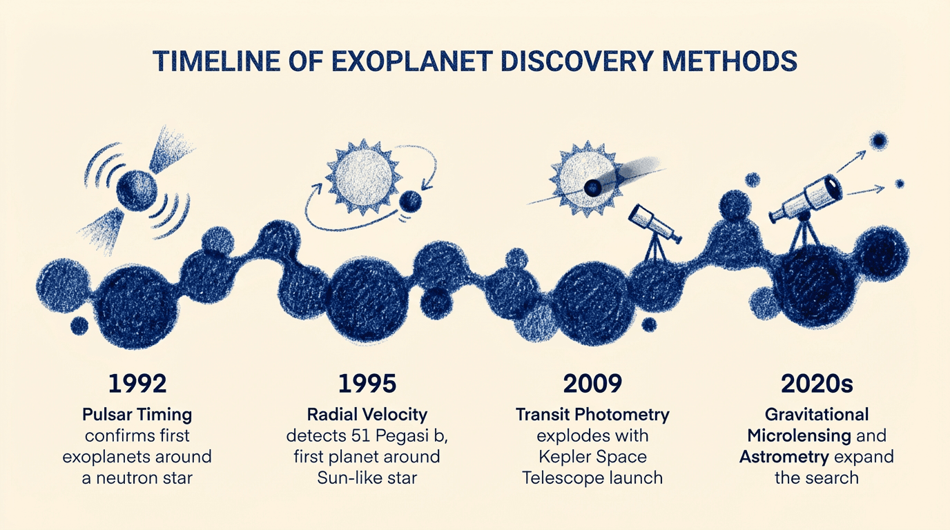 Timeline of Exoplanet Discovery Methods