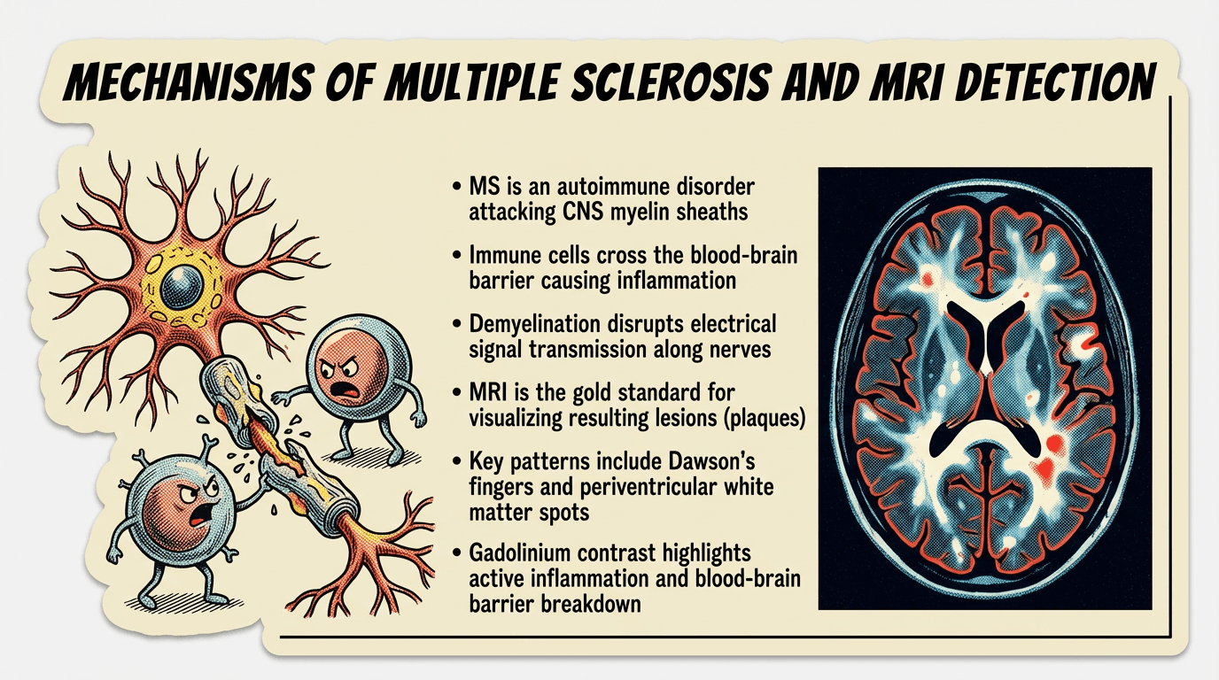 Mechanisms of Multiple Sclerosis and MRI Detection